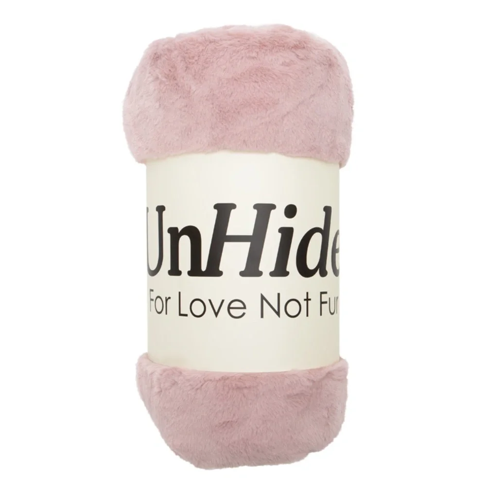 UNHIDE LIL MARSH - SMALL FAUX FUR BLANKET - ROSY BABY - THE ORIGINAL